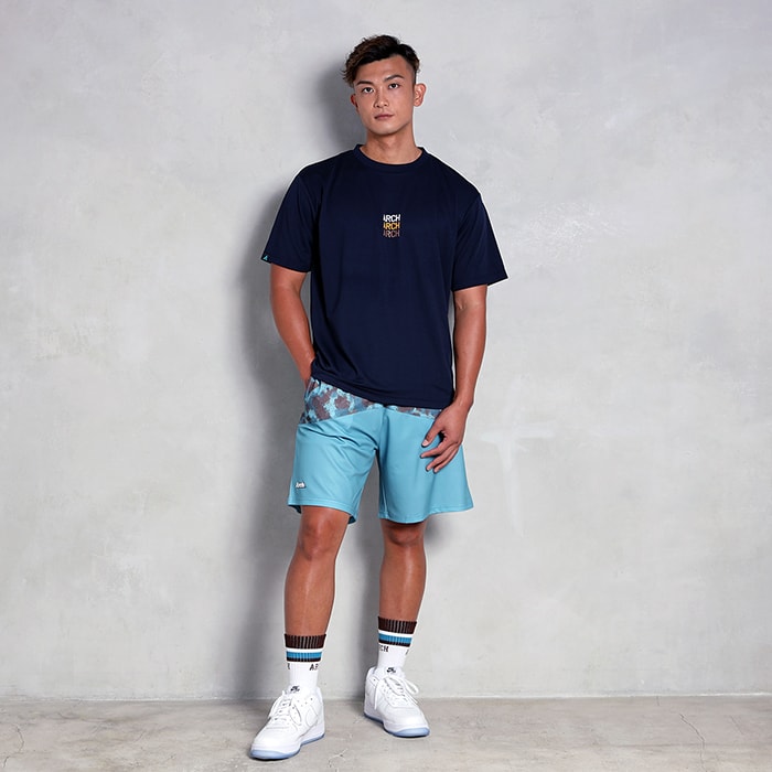 Arch アーチ パンツ バスパン Spray Camo Shorts Nile Blue バスケ ウェア 青 Meguiars Com Do