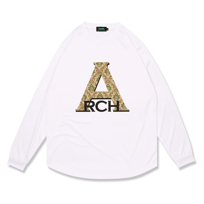正規認証品!新規格 Arch アーチ T321-106 spray camo box logo L S tee バスケットボールウェア ロンT メール便OK Arch(アーチ) T321-106 spray camo box logo L S tee バスケットボールウェア ロンT