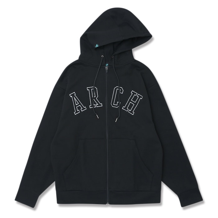 Arch パーカー グレー M college logo sweat zip parka【gray】 - Arch ☆ アーチ