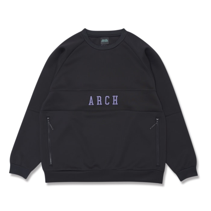 Arch BB rim jersey crewneck【black】 アーチ バスケ ジャージネック