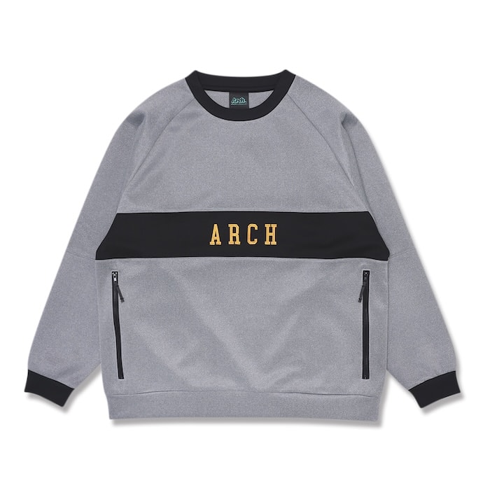 Arch BB rim jersey crewneck【gray】 アーチ バスケ ジャージネック