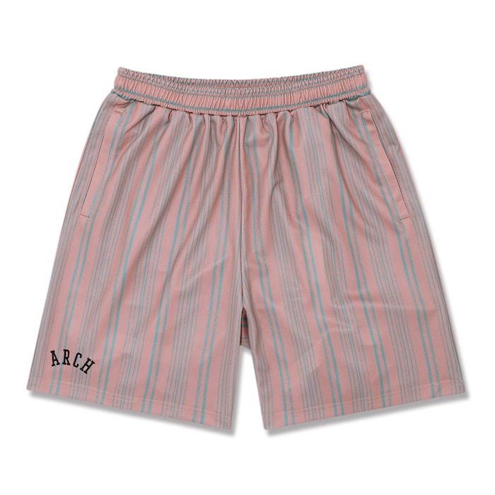 Arch hazy stripe shorts【smoky pink】 アーチ バスケ ショーツ