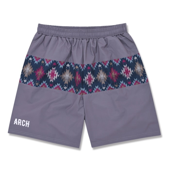 Arch native pattern shorts【mauve gray】 アーチ バスケ ショーツ