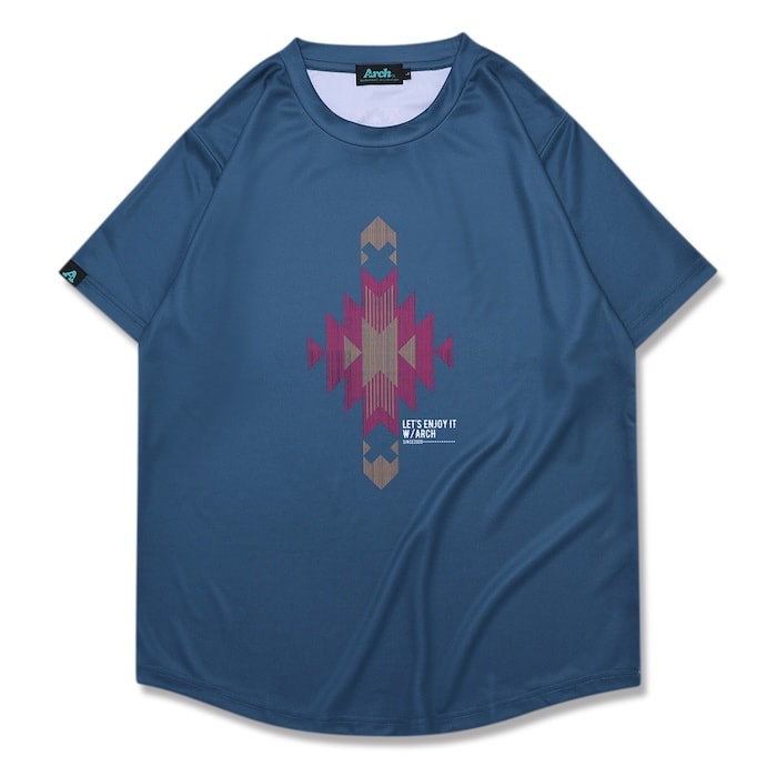 arch tシャツ　XL 楽天市場】Arch horizontal logo tee [DRY]【blue】 アーチ