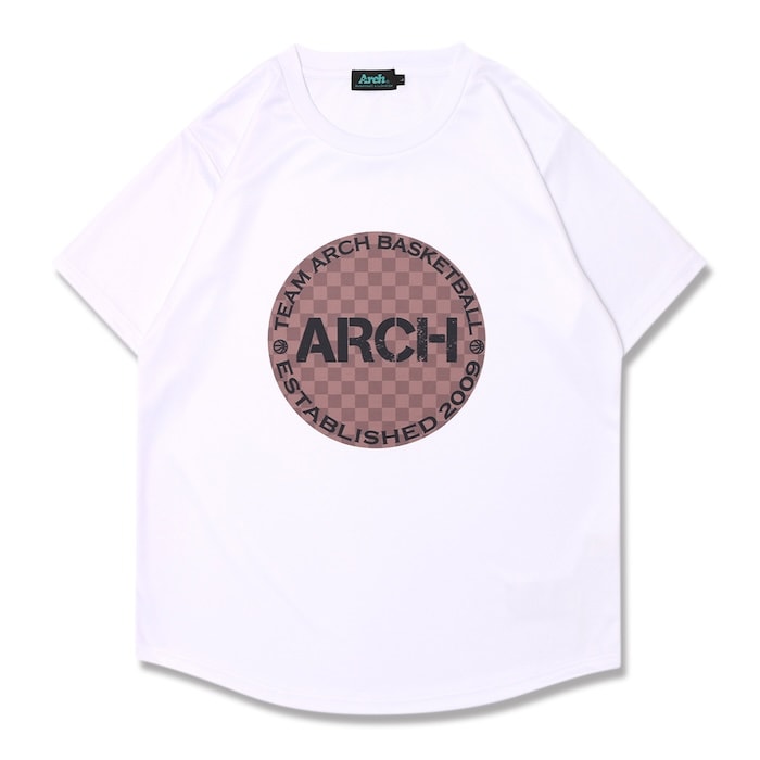 楽天市場】Arch checkered tee [DRY]【black】 アーチ バスケ
