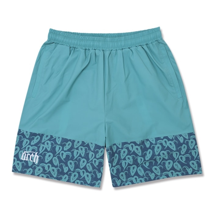 Arch brush heart shorts【aqua green】 アーチ バスケ ショーツ