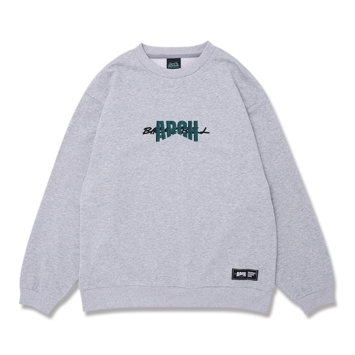 Arch rise up sweat crewneck【gray】 アーチ バスケ アウター スウェット クルーネック