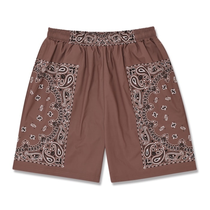 Arch bandana shorts【brown】 アーチ形 バスケ さる股引き