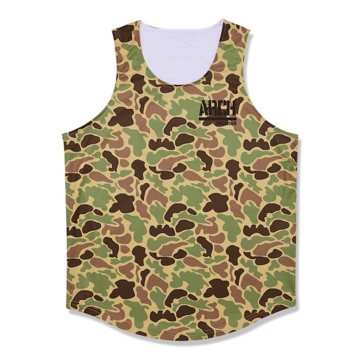 Arch duck camo rev. tank [DRY]【khaki/white】 アーチ形 バスケ 貯蔵タンクとっ始め