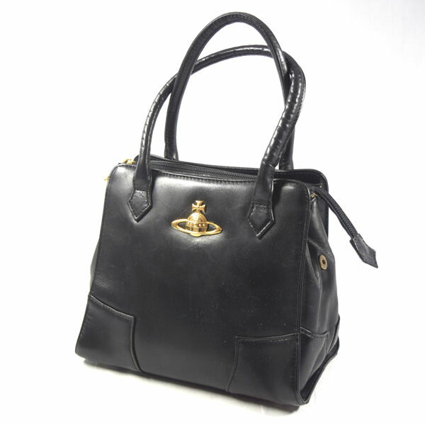ヴィヴィアンウエストウッド オーブデザイン ハンドバッグ 本革レザー Vivienne Westwood - ヴィヴィアンウエストウッド ☆ オーブ