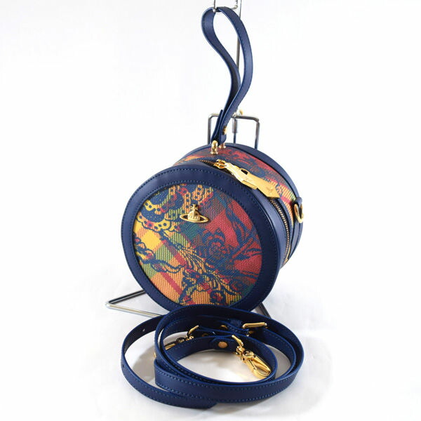 【価格見直し】【2026/02/09】Vivienne Westwood / ヴィヴィアンウエストウッド ■2WAYバック 丸型 ショルダーバッグ ブルー オレンジ イエロー 【バッグ/バック/BAG/鞄/カバン】 【中古】