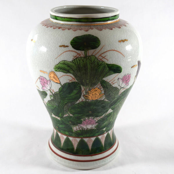 花柄　陶器花瓶　花瓶　花器　インテリア　九谷焼　竜昇　和風花瓶　日本製 5156959_483.jpg