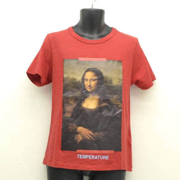Off-White / オフホワイト ◆18SS Tシャツ/半袖Tシャツ/モナリザプリント/レッド/サイズXS OMAA027S18001012 【メンズ/MEN/男性/ボーイズ/紳士】 【古着】 メンズファッション【中古】