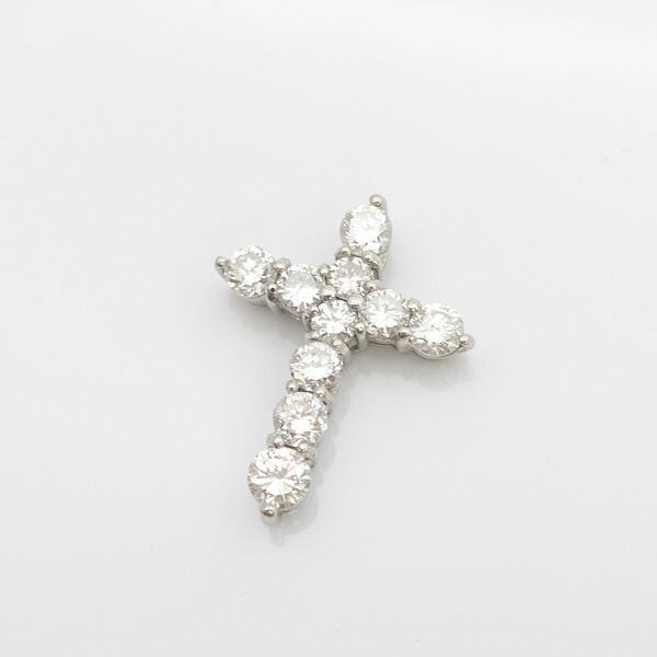 【価格見直し】【2026/03/11】◆Pt1000 D計1.03ct 10ポイントダイヤ クロス ネックレストップ 【ネックレス/ペンダント/トップ/アクセサリー】 ブランド【中古】 36,222円