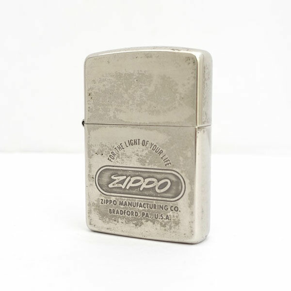 Zippo / ジッポ ◆オイルライター/ロゴ/筆記体/1989年製/シルバー 【喫煙具/煙草/タバコ/シガレット/ガス/オイル】 メンズファッション【中古】