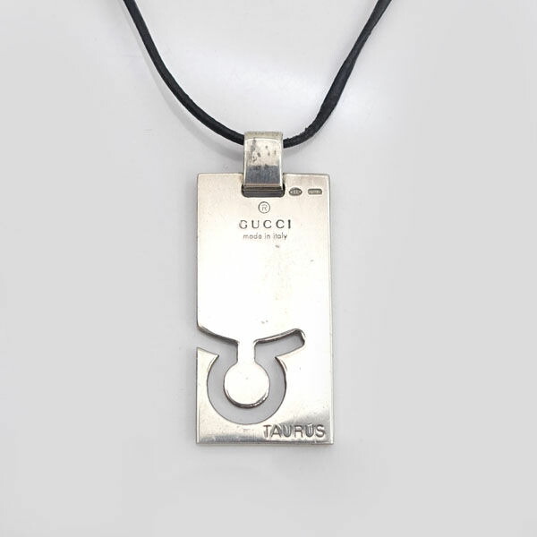 グッチ SV925 魚座チャームネックレス GUCCI - グッチ 星座チャーム うお座 PISCES ネックレス SV925