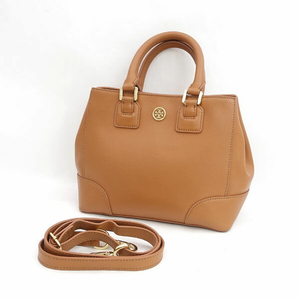 トリーバーチ　2wayバッグ　ゴールド TORY BURCH トリーバーチ ☆レザーxゴールドミニロゴ2WAYミニ