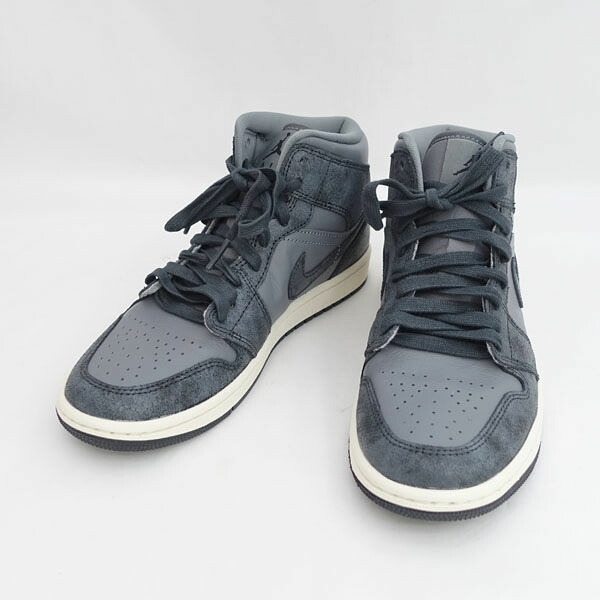 【価格見直し】【2026/03/30】NIKE / ナイキ ◆WMNS AIR JORDAN 1 MID/ディストレスト/グレイ/23．5cm 【レディース/ガールズ/LADY/女性/婦人】【靴/クツ/シューズ/SHOES】 レディースファッション【中古】