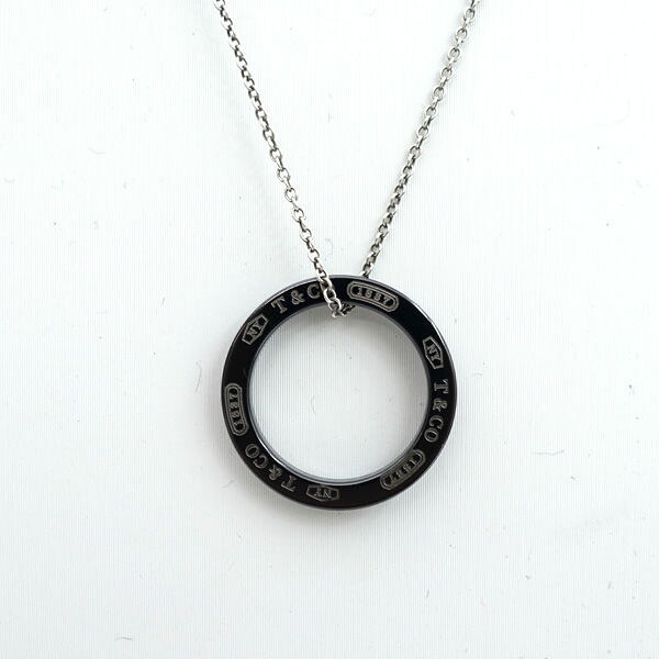 TIFFANY&Co. / ティファニー ◆T&Co 1837 サークル チタン ネックレス SILVER 925 【ネックレス/ペンダント/トップ/アクセサリー】 ブランド【中古】