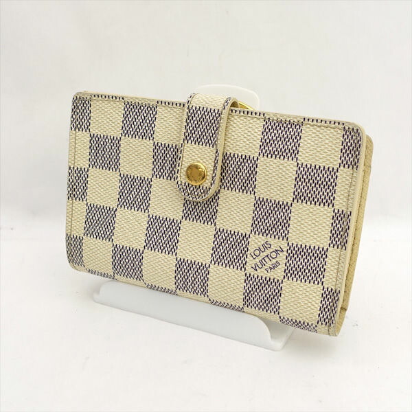 LOUIS VUITTON / ルイヴィトン ◆ポルトフォイユ ヴィエノワ 金入れ 二つ折り紙入れ ダミエ アズール N61676 【紙入れ/サイフ/ウォレット/wallet/硬貨】 ブランド名【中古】