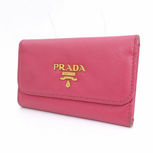楽天市場】PRADA プラダ キーケース 6連 レザー グレーパープル系