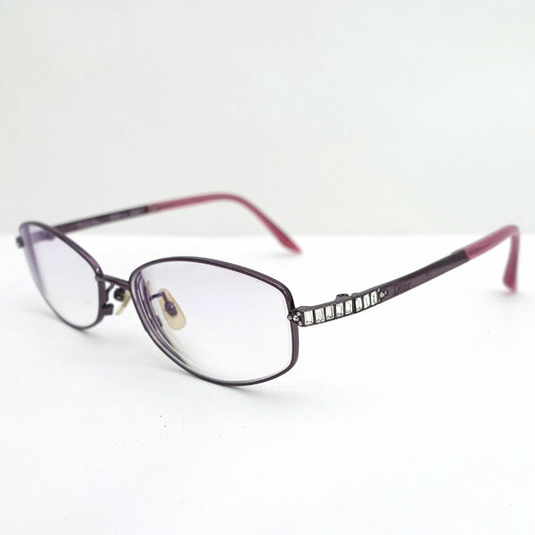 Christian Dior / ディオール ■度入り口・入口眼鏡 レディース サクラ色 伝達ルート石ころ 入れもの付き添い人 チタン CD-7684J 【黒眼鏡/眼鏡/メガネ】 ブランド名【中古】