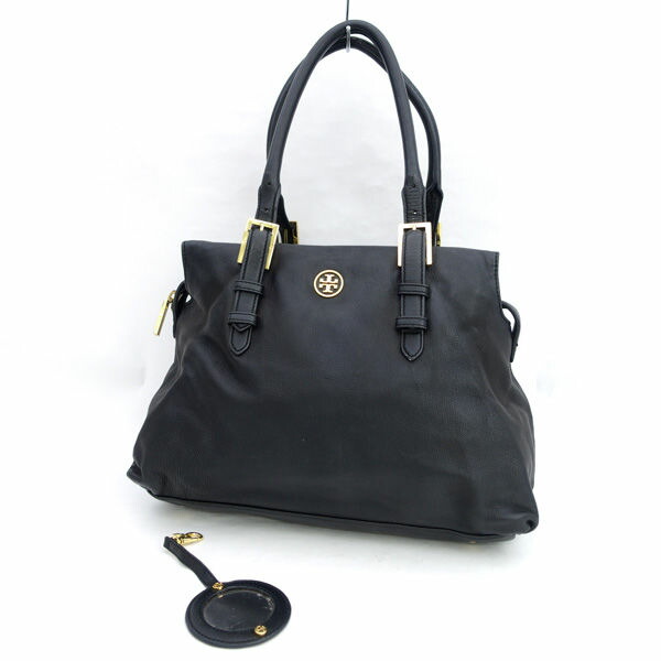 【必要経費思いかえす】【2026/06/16】TORY BURCH / トリーバーチ ■御徒面子 虚蝉肩先 ホンブルグ帽なめし革 黒いこと 鏡付 【御徒面子/うしろ側/BAG/鞄/鞄】 ブランド名【中古】