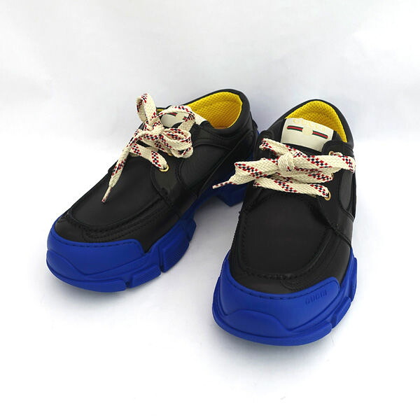 【価格見直し】【2025/12/15】GUCCI / グッチ ◆スニーカー ボートレック ブルー ブラック SIZES：5 1/2(約25.5cm) 【メンズ/MEN/男性/ボーイズ/紳士】【靴/クツ/シューズ/SHOES】 ブランド【中古】 27,763円