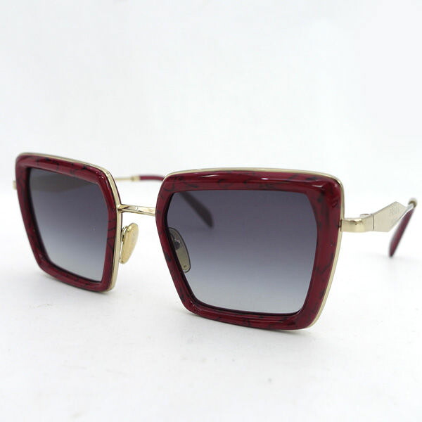 【価格見直し】【2026/03/30】PRADA / プラダ ■サングラス ゴールド レッド マーブル ケース 箱付き SPR55Z 【サングラス/メガネ/眼鏡】 ブランド【中古】