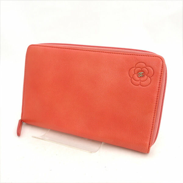 CHANEL / シャネル ■カメリア まとめ役 長紙入れ ギャランティ 【紙入れ/サイフ/ウォレット/wallet/硬貨】 ブランド名【中古】