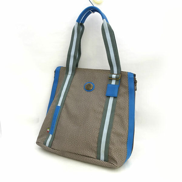 Orobianco / オロビアンコ ■トートバッグ 空蝉肩部 PVC 薄墨色 青色 - 【御徒面子/うしろ側/BAG/鞄/鞄】 ブランド名【中古】