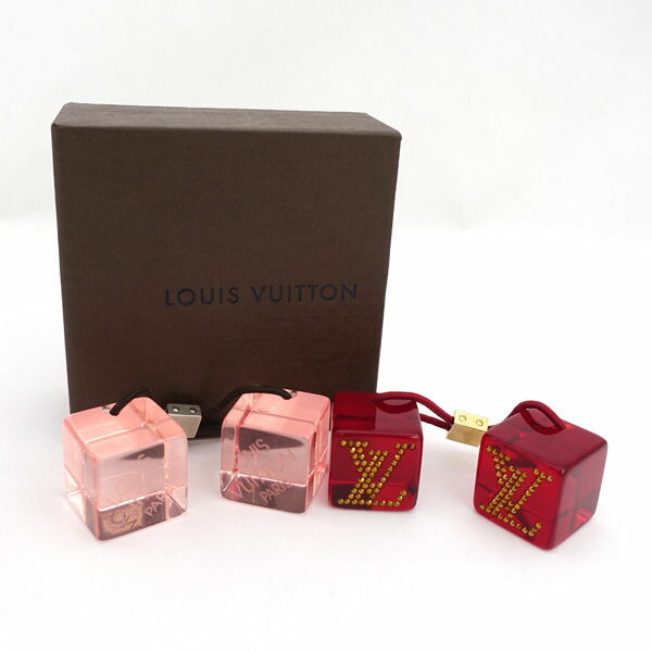 【専用】ルイヴィトン　ヘアゴム　キューブ　ダークブラウン　オレンジ　2個セット Louis Vuitton / ルイヴィトン | ヘアキューブ ヘアゴム 2個