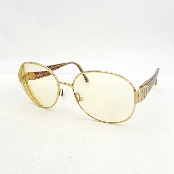 クリスチャンディオール メガネ 眼鏡 ラインストーン サイドロゴ　度なし 金色 楽天市場】Christian Dior クリスチャン ディオール メガネ 眼鏡