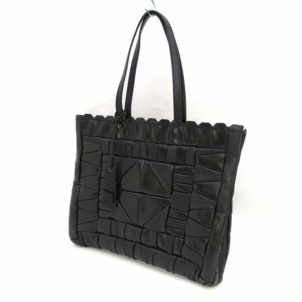 【価格見直し】【2025/12/29】GUCCI / グッチ ◆レザー トートバッグ ブラック パッチワーク 107758 【バッグ/バック/BAG/鞄/カバン】 ブランド【中古】