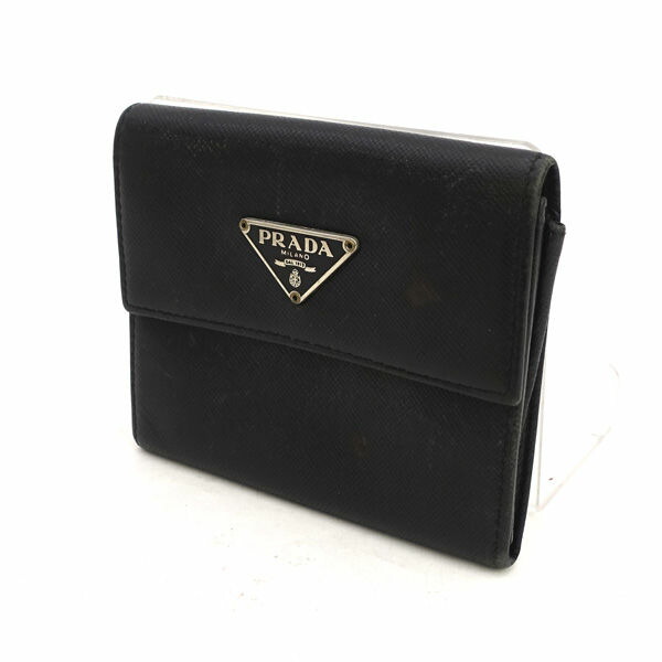 PRADA プラダ　コンパクトウォレット　コインケース　小銭入れ　エナメル　黒 楽天市場】【財布】PRADA プラダ ロゴ ラウンドファスナー