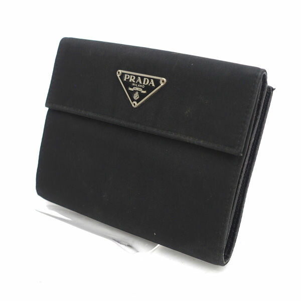 未使用品　箱付き　PRADA プラダ　長財布　ナイロン　三角プレート　ブラック 楽天市場】プラダ PRADA 二つ折り長財布 三角ロゴ NERO(ブラック