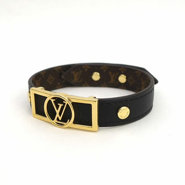 【価格見直し】【2026/01/13】LOUIS VUITTON / ルイヴィトン ◆ドーフィーヌ ブレスレット ブラック ゴールド金具 M6558F 【ブレスレット/バングル/アンクル/アクセサリー】 ブランド【中古】