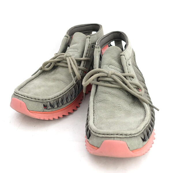 Clarks × Staple ◆TAWYER HELIX/カジュアルシューズ/グレー/8(27cm) 【メンズ/MEN/男性/ボーイズ/紳士】【靴/クツ/シューズ/SHOES】 メンズファッション【中古】