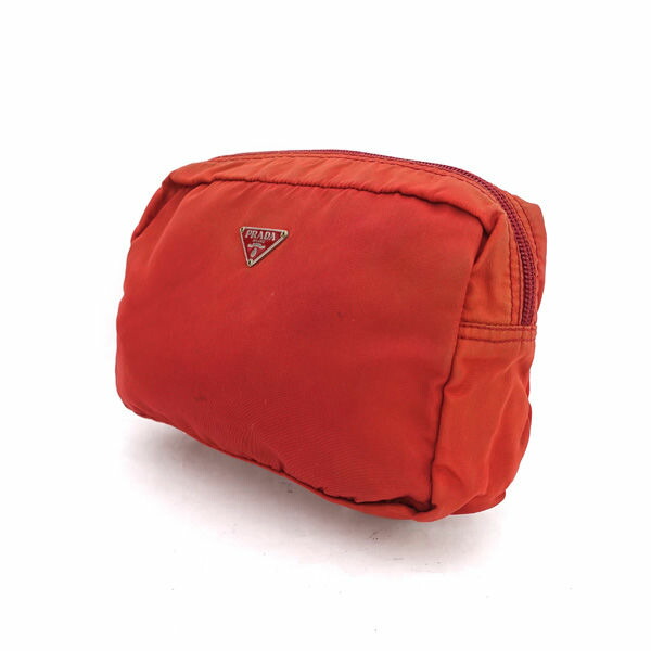 PRADA / プラダ ■ポーチ 小物入れ テスート レッド ブランド【中古】
