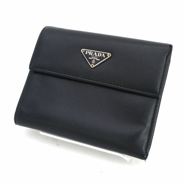 PRADA サフィアーノレザー リボン 二つ折り財布 ブラック 中古 楽天市場】【財布】PRADA プラダ 二つ折り財布 SAFFIANO