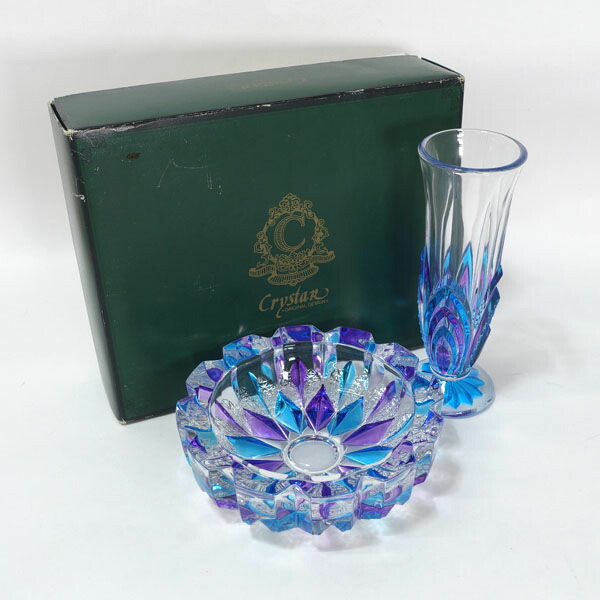 楽天市場】【未使用品】 SOGA 花瓶・灰皿セット バラ 曽我ガラス