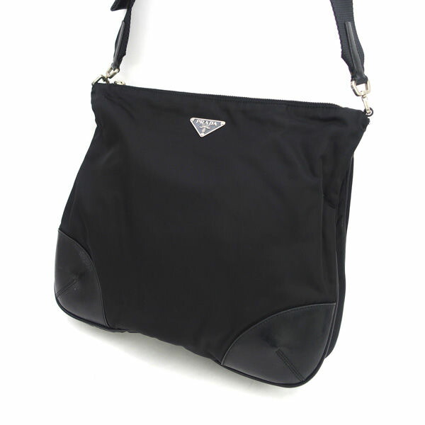 PRADA / プラダ ■クロスボディ ナイロン ブラック ショルダーバッグ BT0326 【バッグ/バック/BAG/鞄/カバン】 ブランド【中古】