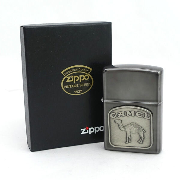 Zippo / ジッポ ◆キャメル/メタル貼り/ラクダ/1997年/ブラック/未使用品 【喫煙具/煙草/タバコ/シガレット/ガス/オイル】 メンズファッション【中古】