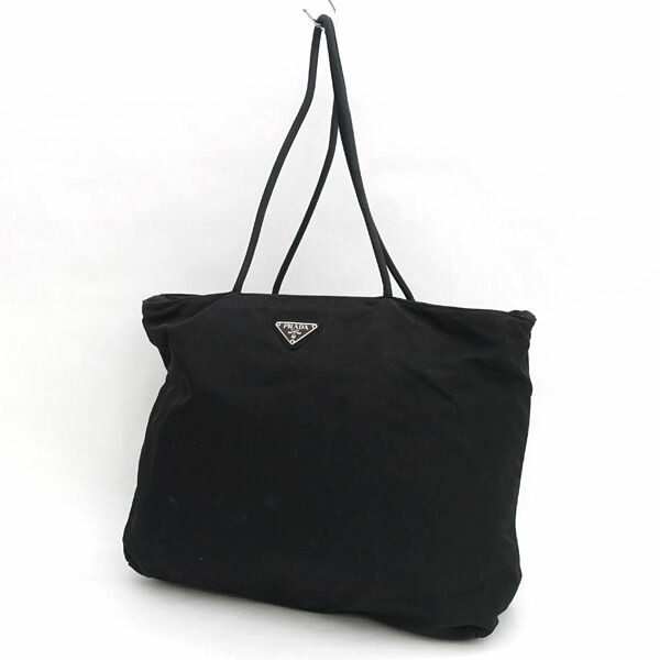 PRADA / プラダ ■空蝉肩口 ハンドバック 黒いこと ナイロン 【御徒面子/うしろ側/BAG/鞄/鞄】 ブランド名【中古】 レディースバッグ-バッグ・小物・ブランド雑貨-ショルダーバッグ・メッセンジャーバッグ