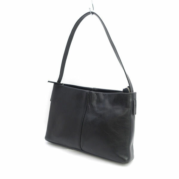 【価格見直し】【2026/03/30】agnes b / アニエスベー ■セミショルダー ハンドバッグ レザー ブラック 【バッグ/バック/BAG/鞄/カバン】 ブランド【中古】