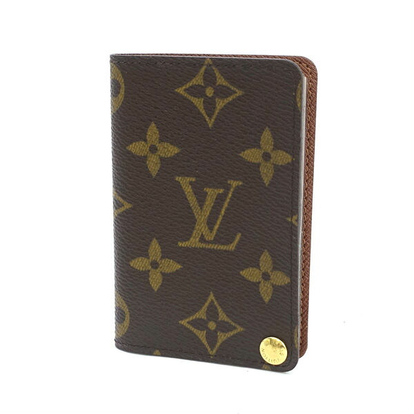 LOUIS VUITTON / ルイヴィトン ◆ポルトカルドクレディプッシュオン カードケース モノグラム M60937 【カード/パス/定期/Suica/スイカ/ICOCA/イコカ/保険証】 ブランド【中古】