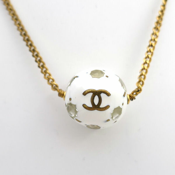 楽天市場】【CHANEL】シャネル ボール型 ボール ネックレス G金具 ココ