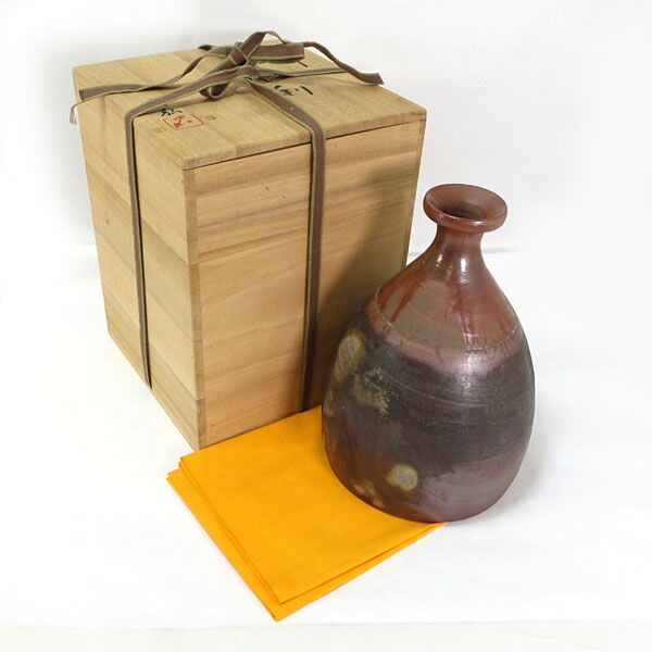 【価格見直し】【2026/07/15】備前焼 石田安弘 ■【花器】備前焼/石田安弘 備前焼舟徳利 花器 【中古】 |アーチェリー2(Archery)