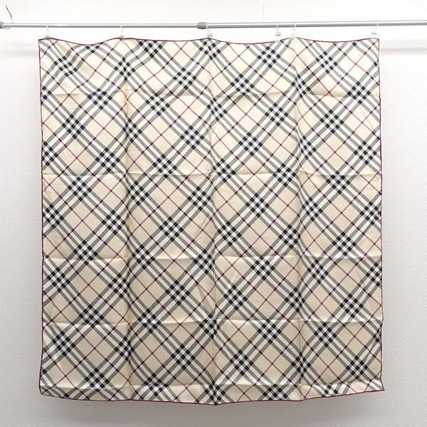 BURBERRY / バーバリー ◆チェック柄 ストール スカーフ 大判 シルク 90×90 8095223 ブランド【中古】