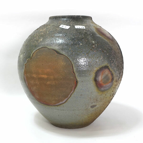 【通貨価値思いなおす】【2026/05/11】備前焼 浮田曙 ◆【花器】備前焼/浮田曙 壺  差し上げ物【中古】  【代引不可】【同梱不可】